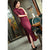 Mandarin Collar Half Sleeve Full Length Lace Cheongsam Chinese Dress