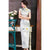 Lotus Pattern Real Silk Full Length Cheongsam Chinese Dress