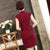 Signature Cotton Knee Length Cheongsam Day Dress