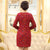 Long Sleeve V Neck Floral Mother Dress Wedding Party Dress