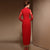 Dragon & Pheonix Appliques Long Sleeve Qipao Wedding Dress