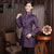 Floral Embroidery V Neck Chinese Jacket Mother's Coat