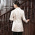 Floral Embroidery V Neck Brocade Chinese Jacket Mother's Coat