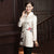 Floral Embroidery V Neck Brocade Chinese Jacket Mother's Coat