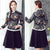 Real Silk Fur Edge Chinese Style Wadded Coat