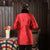 Fur Collar Floral Embroidery Chinese Style Wadded Coat