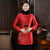 Fur Collar Floral Embroidery Chinese Style Wadded Coat