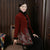 Fur Collar & Cuff Cashmere Wool Chinese Coat with Strap Buttons