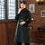 Stand Collar Chinese Style Wind Coat with Floral Embroidery Belt