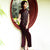 Robe mère Cheongsam en velours à manches longues et paillettes florales