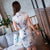 Knee Length Floral Silk Blend Cheongsam Day Dress