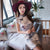 Knee Length Floral Silk Blend Cheongsam Day Dress