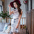 Knee Length Floral Silk Blend Cheongsam Day Dress