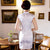 Knee Length Floral Embroidery Fancy Cotton Cheongsam Day Dress