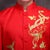 Phoenix & Floral Embroidery Satin Chinese Groom Suit