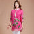 Lotus Embroidery Signature Cotton Chinese Style Blouse