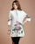 Bluse im chinesischen Stil aus Baumwolle mit Lotus-Stickerei
