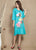 Peony Embroidery 3/4 Sleeve Signature Cotton Chinese Dress