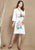 Peony Embroidery 3/4 Sleeve Signature Cotton Chinese Dress