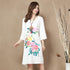 Peony Embroidery 3/4 Sleeve Signature Cotton Chinese Dress