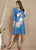 Peony Embroidery 3/4 Sleeve Signature Cotton Chinese Dress