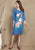 Peony Embroidery 3/4 Sleeve Signature Cotton Chinese Dress
