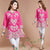 Floral Embroidery V Neck Mandarin Sleeve Traditional Chinese Blouse