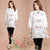 Floral Embroidery V Neck Mandarin Sleeve Traditional Chinese Blouse