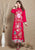 Robe chinoise à manches 3/4 et broderie florale