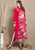 Bird & Floral Embroidery 3/4 Sleeve Tea Length Chinese Dress