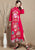 Bird & Floral Embroidery 3/4 Sleeve Tea Length Chinese Dress