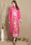 Bird & Floral Embroidery 3/4 Sleeve Tea Length Chinese Dress