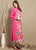 Bird & Floral Embroidery 3/4 Sleeve Tea Length Chinese Dress