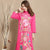 Bird & Floral Embroidery 3/4 Sleeve Tea Length Chinese Dress