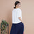Signature Cotton V Neck Floral Embroidery Traditional Chinese Blouse