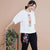 Signature Cotton Round Neck Floral Embroidery Traditional Chinese Blouse