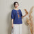 Signature Cotton Round Neck Floral Embroidery Traditional Chinese Blouse