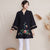 Floral Embroidery Fancy Cotton Retro Chinese Blouse Zen Coat