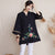 Floral Embroidery Fancy Cotton Retro Chinese Blouse Zen Coat