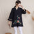 Floral Embroidery Fancy Cotton Retro Chinese Blouse Zen Coat