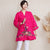 Blumenstickerei Fancy Cotton Retro chinesische Bluse Zen Mantel