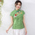 Mandarin Collar Floral Embroidery Cheongsam Top Traditional Chinese Blouse