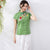 Mandarin Collar Floral Embroidery Cheongsam Top Traditional Chinese Blouse