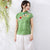 Chemisier chinois traditionnel à col mao et broderie florale