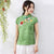 Chemisier chinois traditionnel à col mao et broderie florale