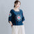 Round Neck Floral Embroidery Loose Traditional Chinese Blouse