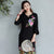 Mandarin Sleeve Floral Embroidery Traditional Chinese Blouse