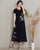 Round Neck Fans Embroidery Plus Size Chinese Blouse T-shirt