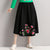 Floral Embroidery Traditional Chinese Style Expansion Skirt