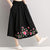 Floral Embroidery Traditional Chinese Style Expansion Skirt